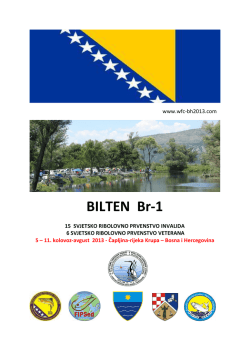 BILTEN Br-1 - Službena stranica Sportsko ribolovnog saveza