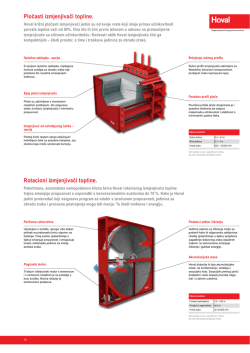 Pločasti i rotacioni izmjenjivači topline - prospekt proizvoda