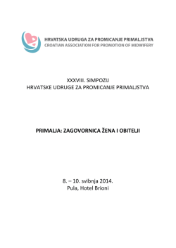 program simpozij - Hrvatska Udruga za Promicanje Primaljstva