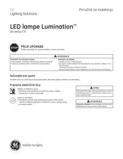 LED lampe LuminationTM PRIJE UPORABE
