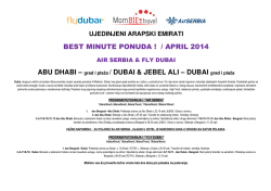 BEST MINUTE PONUDA ! / APRIL 2014 ABU DHABI – grad i plaža