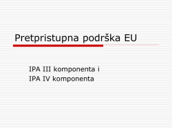 Pretpristupna podrska EU IPA III i IV 2012