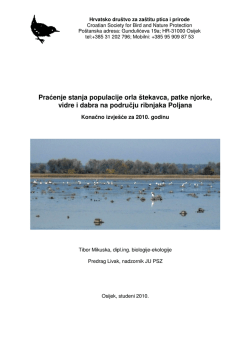 Monitoring ornitofaune na području Nacionalne ekološke mreže