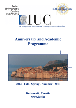 Anniversary and Academic Programme