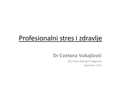 Profesionalni stres i zdravlje