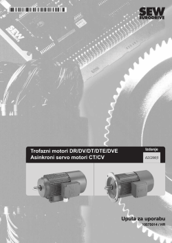 Trofazni motori DR/DV/DT/DTE/DVE Asinkroni - SEW