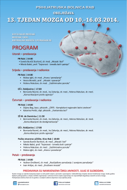 12 tjedan mozga2014.indd - Psihijatrijska bolnica Rab