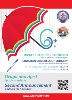 Druga obavijest o kongresu - Hrvatsko kirurško društvo