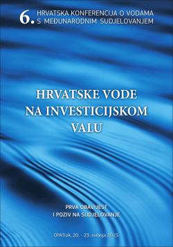 6. hrvatska konferencija o vodama - prva obavijest