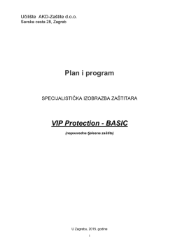 Plan i program - Učilište AKD Zaštita