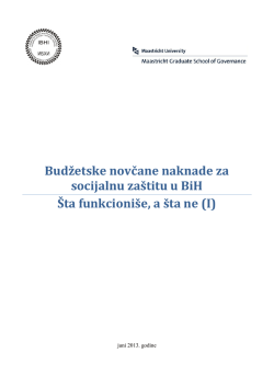 Budžetske novčane naknade za socijalnu zaštitu u BiH Šta