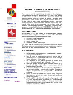 Program i plan rada kluba za 2014