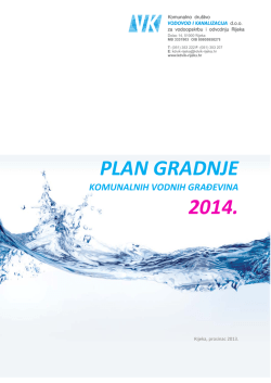 Plan gradnje vodnih građevina u 2014. godini