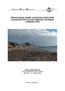 Elaborat stanja okoliša na području buduće plaže na području bivše