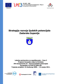 Strategija razvoja ljudskih potencijala Zadarske županije