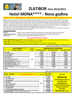 Zima 2014 – 2015, Hotel Mona