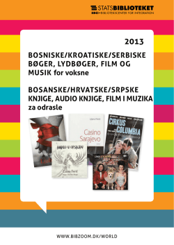 bosniske/kroaTiske/serbiske bøger, lydbøger, film