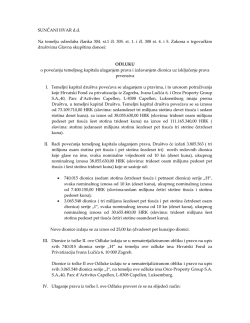 Odluka o povećanju temeljnog kapitala (PDF)