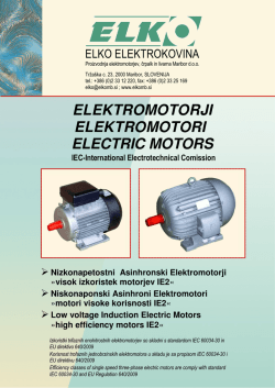 ELEKTROMOTORJI ELEKTROMOTORI ELECTRIC MOTORS