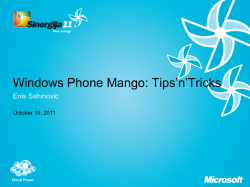 Windows Phone Mango: Tips`n`Tricks