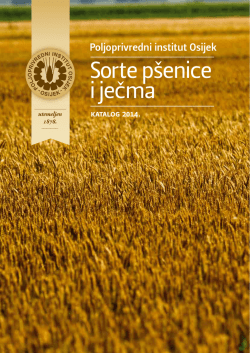 Sorte pšenice i ječma - Poljoprivredni institut Osijek
