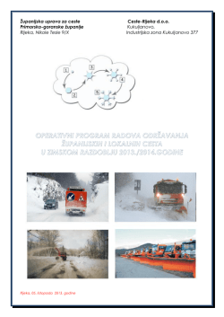 Održavanje 2013/2014 - Županijska uprava za ceste Primorsko