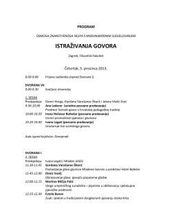 program ig-2013 hrvatski - Istraživanja govora