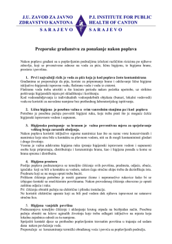 Prilog - Zavod za javno zdravstvo Kantona Sarajevo