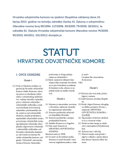 Statut HOK NN 115/13 od 13.9.2013.