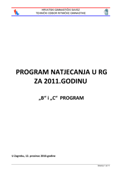 „B“ i „C“ PROGRAM - Hrvatski gimnastički savez