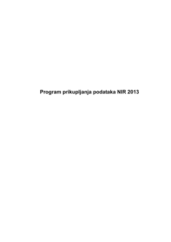 Program prikupljanja podataka NIR 2013