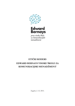 etički kodeks edward bernays visoke škole za komunikacijski