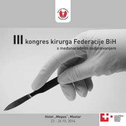 Kongres Kirurga.indd - Sveučilišna klinička bolnica Mostar