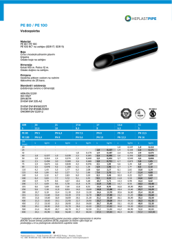 PE 80 / PE 100 - Heplast-pipe