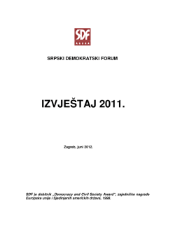 IZVJEŠTAJ 2011. - Srpski demokratski forum
