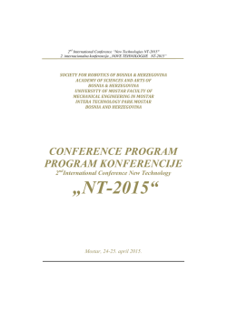 „NT-2015“ - 2nd International Conference On New Technology