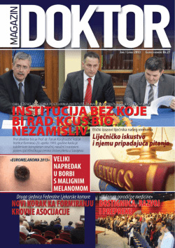 Doktor Juli 2013 - Ljekarska Komora Kantona Sarajevo