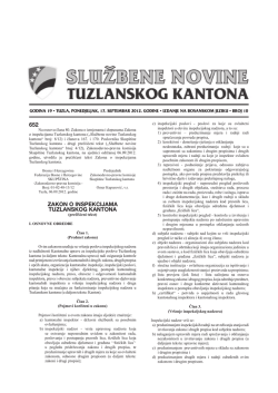 Službene novine Tuzlanskog kantona broj 10