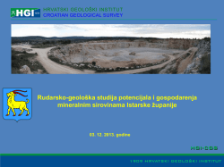 Rudarsko-geološka studija potencijala i gospodarenja mineralnim