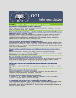 OGI Info Newsletter 17 - Organizacija za građanske inicijative
