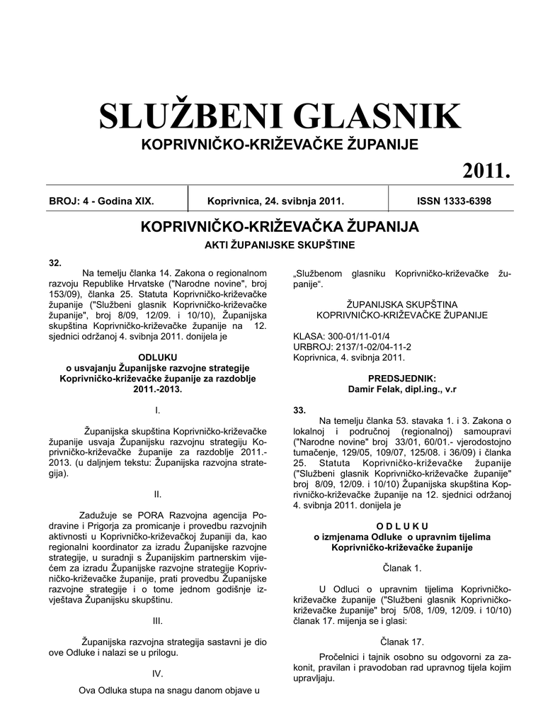 SLUŽBENI GLASNIK - Koprivničko