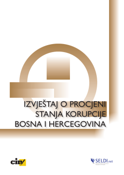izvještaj o procjeni stanja korupcije bosna i hercegovina