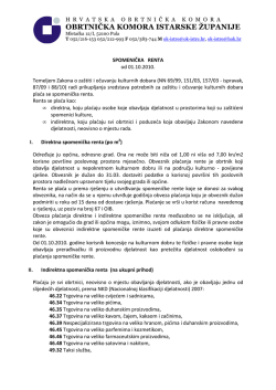 Spomenička renta (pdf) - Obrtnička komora Istarske županije
