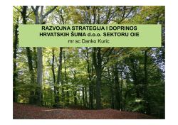 Razvojna strategija i doprinos Hrvatskih šuma d.o.o. sektoru OIE