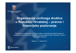 Organizacije civilnoga društva u Republici Hrvatskoj – pravno i