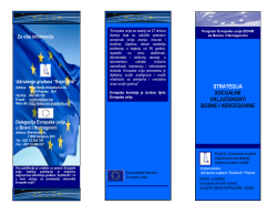 Leaflet Strategija socijalna ukljucenost u BiH