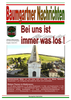 #Baumgartner Nachrichten Herbst 2013 HP
