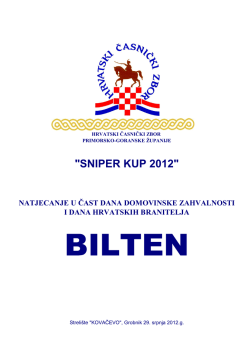 Rezultati Sniper kupa 2012 novo