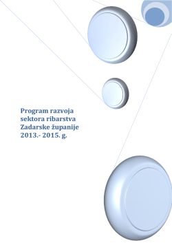 Program razvoja sektora ribarstva Zadarske županije 2013.
