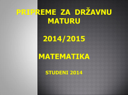 PRIPREMA ZA DRŽVNU MATURU 2013/2014 MATEMATIKA
